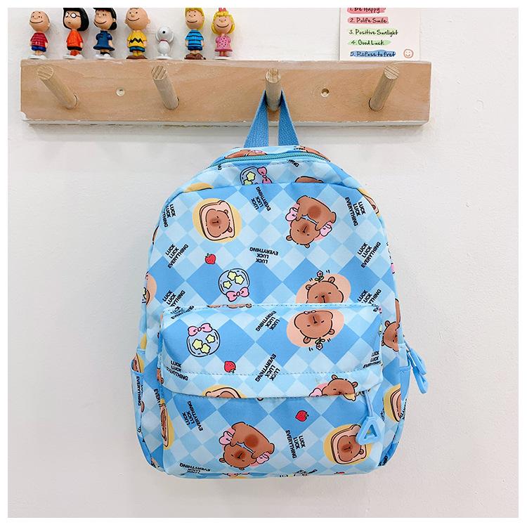 Schultasche 2025 neue Schultasche Kapibara Jungen und Mädchen süßer Cartoon-Rucksack