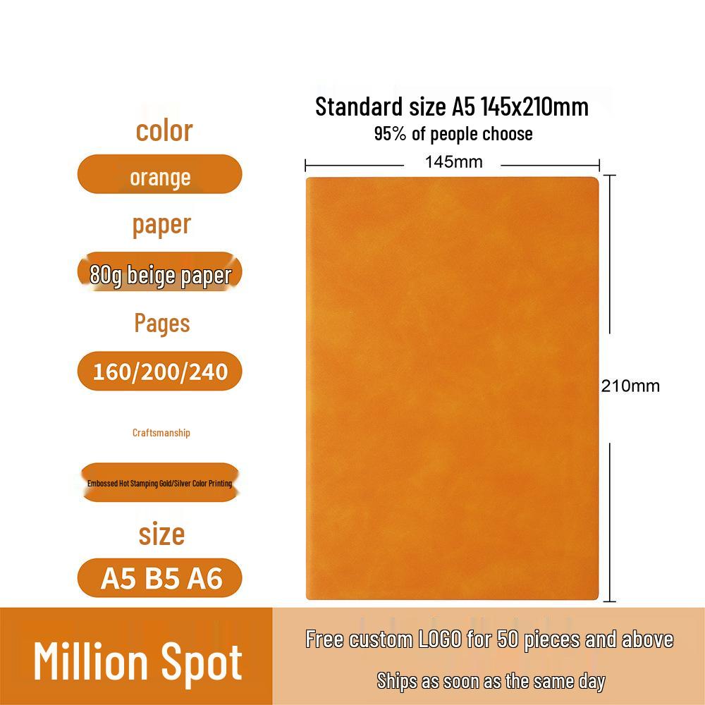 A5 Custom Logo Student Planner: Creative Thick Notebook & Diary Set
