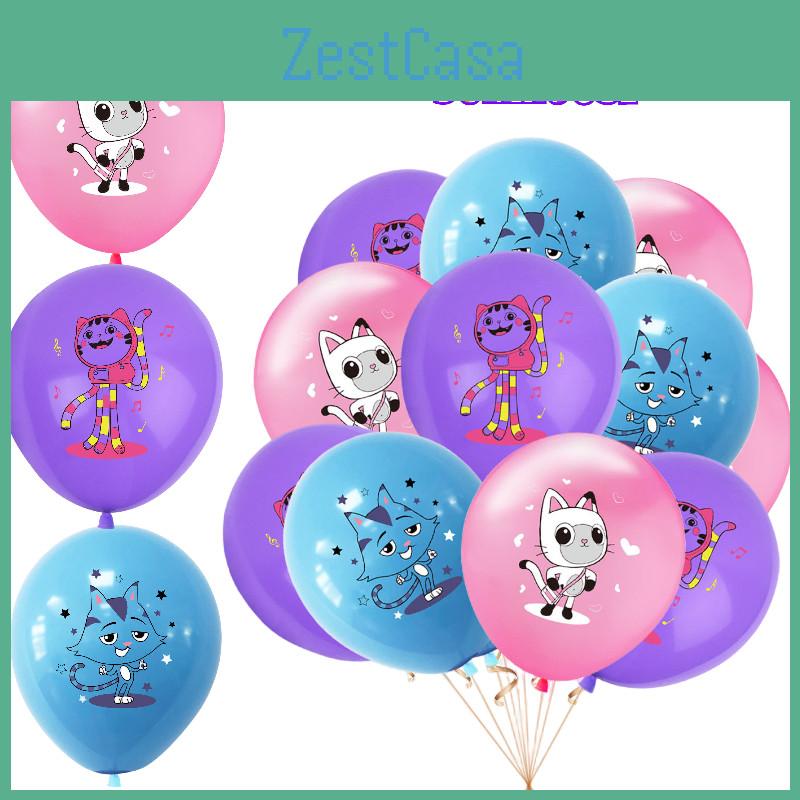 Gabby Dollhouse Themed Party Balloons 12 Inch Latex Balloons Assorted Colors With Logo Printing