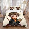 3pcs Harry Potter with Wand and Book Bedding Set Includes Comfortable Bedding with Stylish Design for Bedroom,  H049