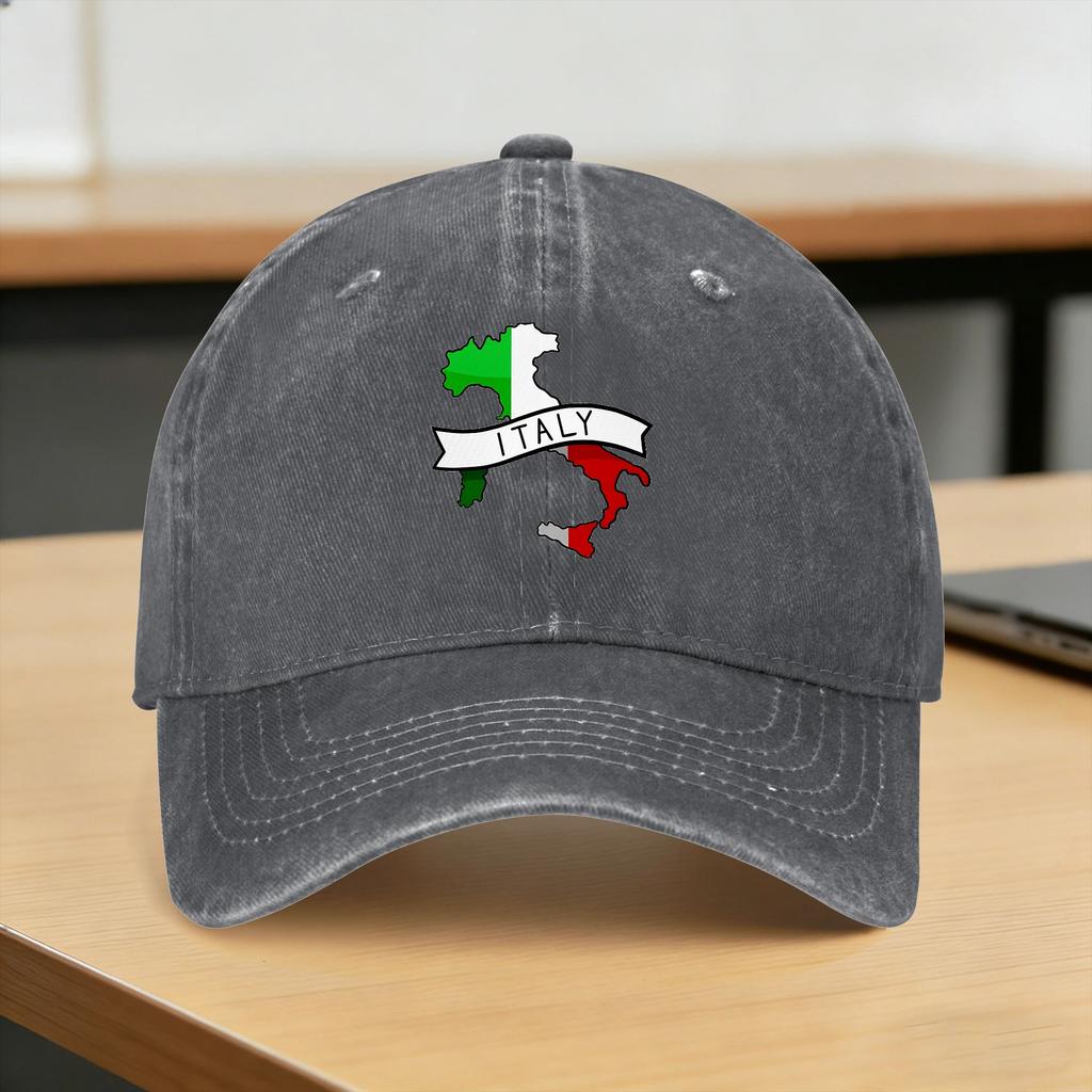 Italia Italian Flag Vintage Washed Baseball Cap  Y2k Funny Sun Trucker Hat Summer UnisexTeens Outdoor Sport Baseball Caps