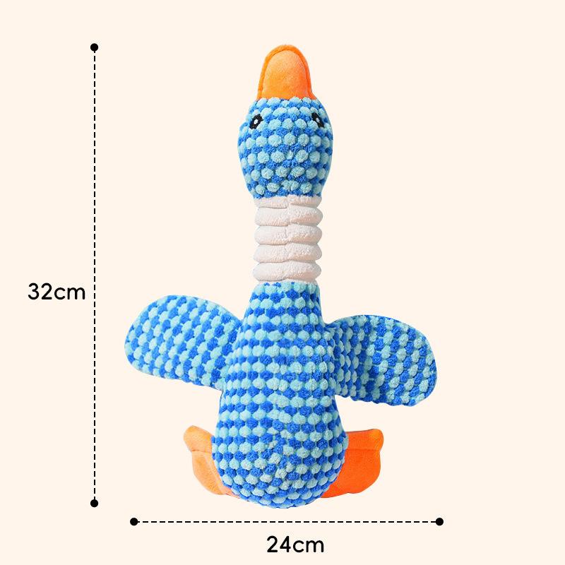 Funny Duck Cute Dog Plush Toy Pet Squeak Puppy Sound Wild Goose Chew Toy Small Middle Large Dogs Teeth Cleaning Interactive Squeaky Toy