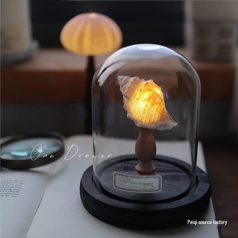 Handmade Ocean Island Retro Seashell & Conch Night Light for Mid-Autumn Festival