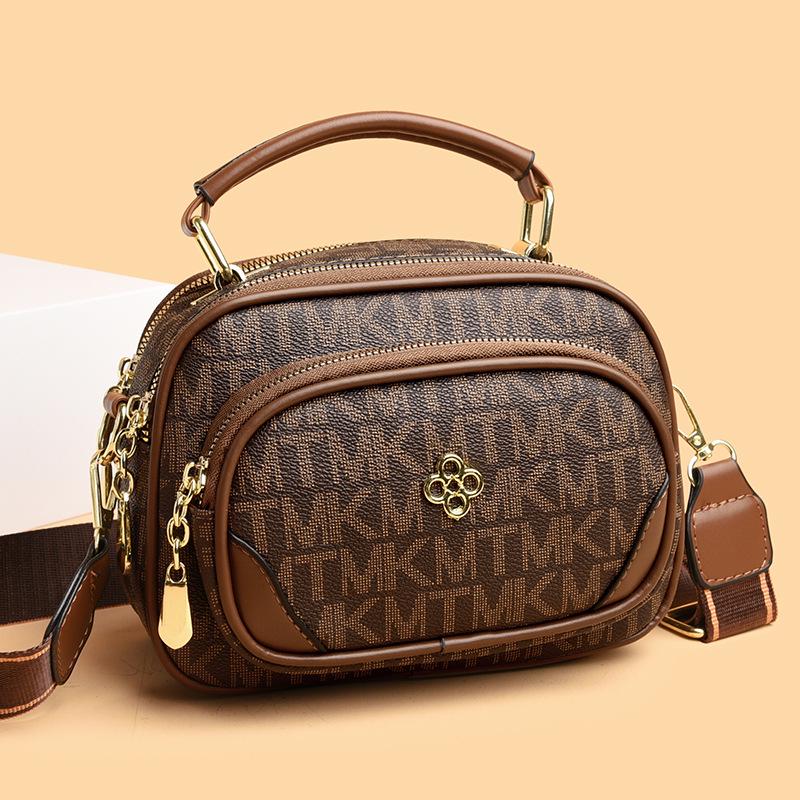 Modna torebka crossbody mała okrągła luksusowa z nadrukiem 2025