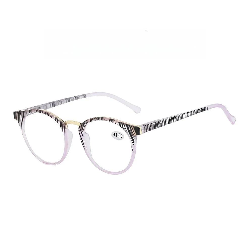 Unisex Fashion Photochromic Reading Glasses Women'S Retro Oval Frame Farsighted Glasses Anti-Blue Light Color Changing Glasses