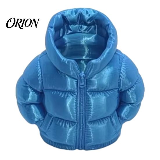 Smooth Surface Pen Holder 3D Printed Down Jacket Holder, Funny Puffer Pencil Creative Desk Organizer Mini for Office Supplies, Cute Stationery
