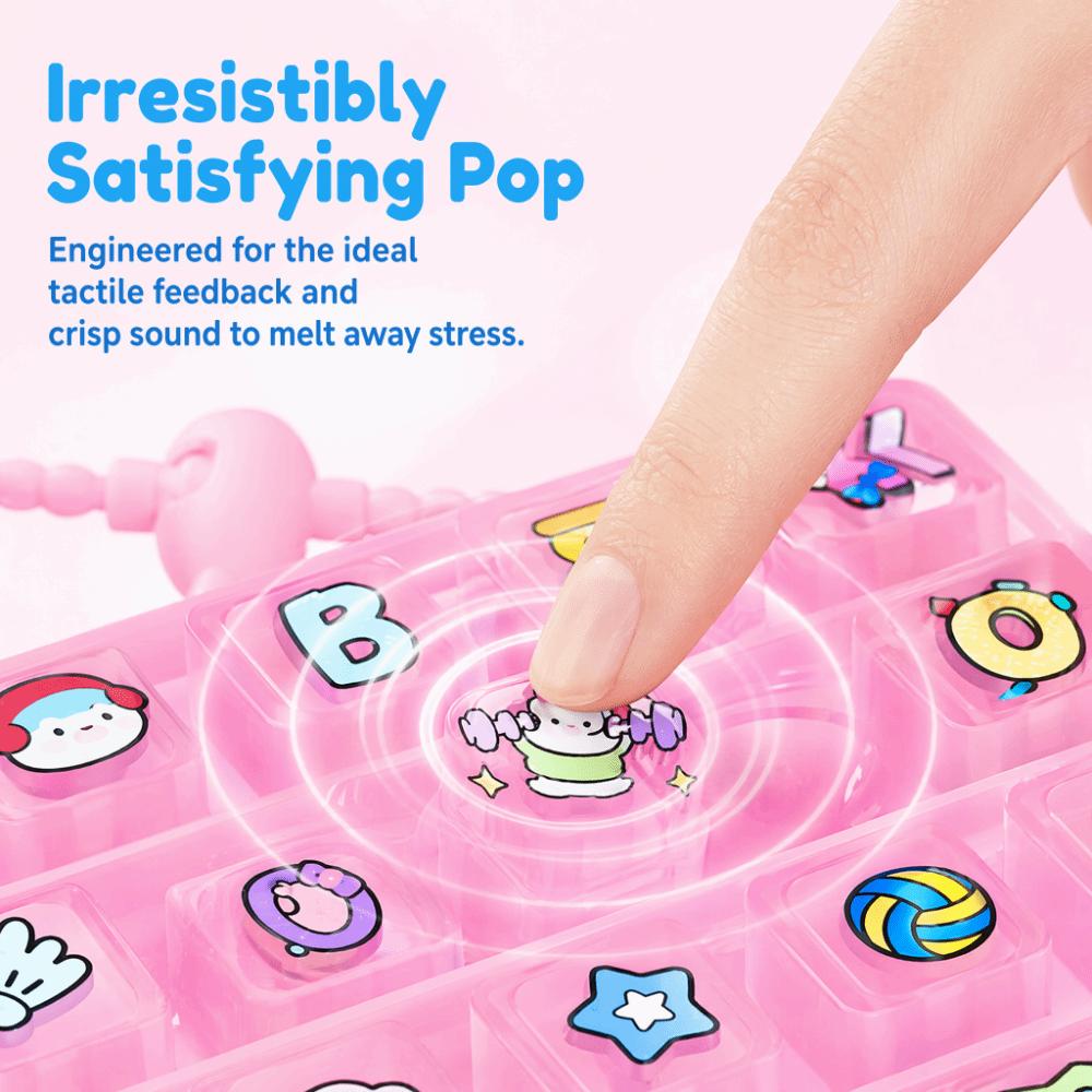 Clear Key Sounds Stress Relief Decompression Toy Keychain Keyboard Toy  Bag Ornament