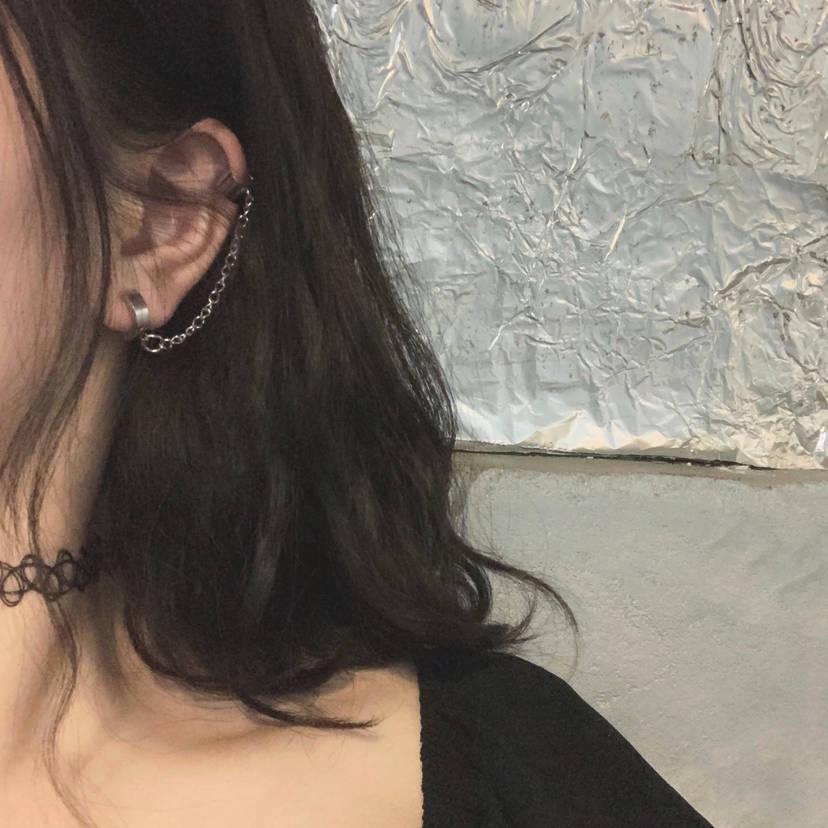 Japanese & Korean Style Decadent Titanium Steel Chain Ear Clips