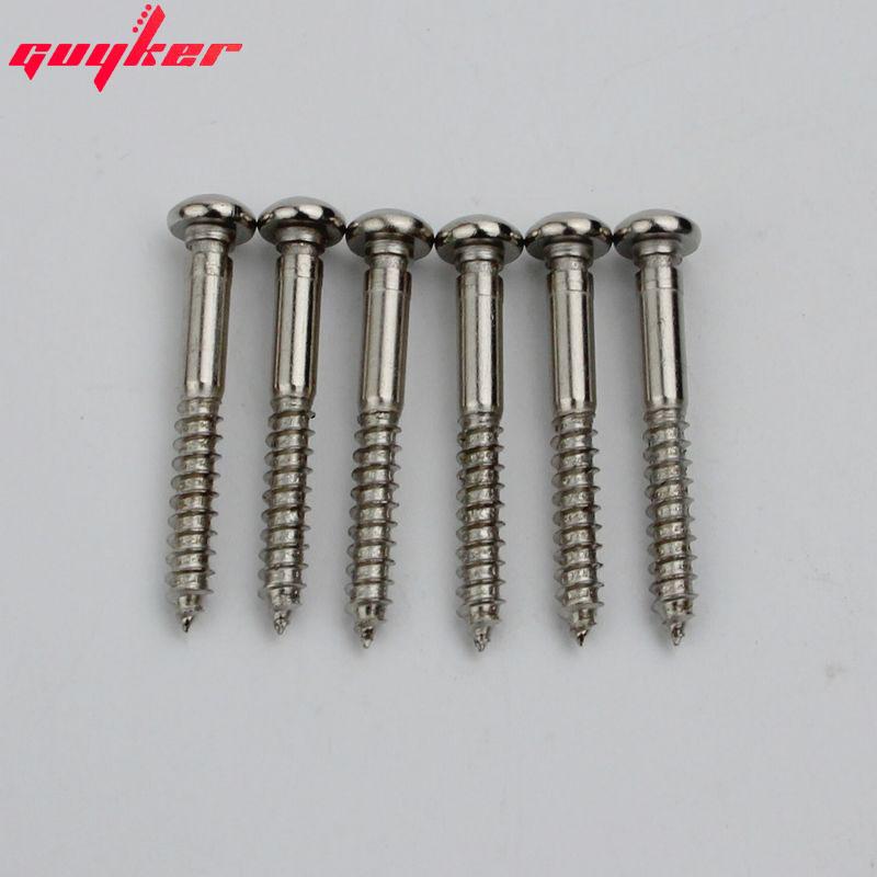 6 Pcs Electric Guitar Bridge Saddles Tremolo System Bridge Tailpiece Mounting Fixed Screws With Notch Guitar Accessories