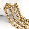 1Meter Stainless Steel Carving Rolo Cable Curb Chains for Gold Color Necklace Choker Bracelet Jewelry Making DIY Components