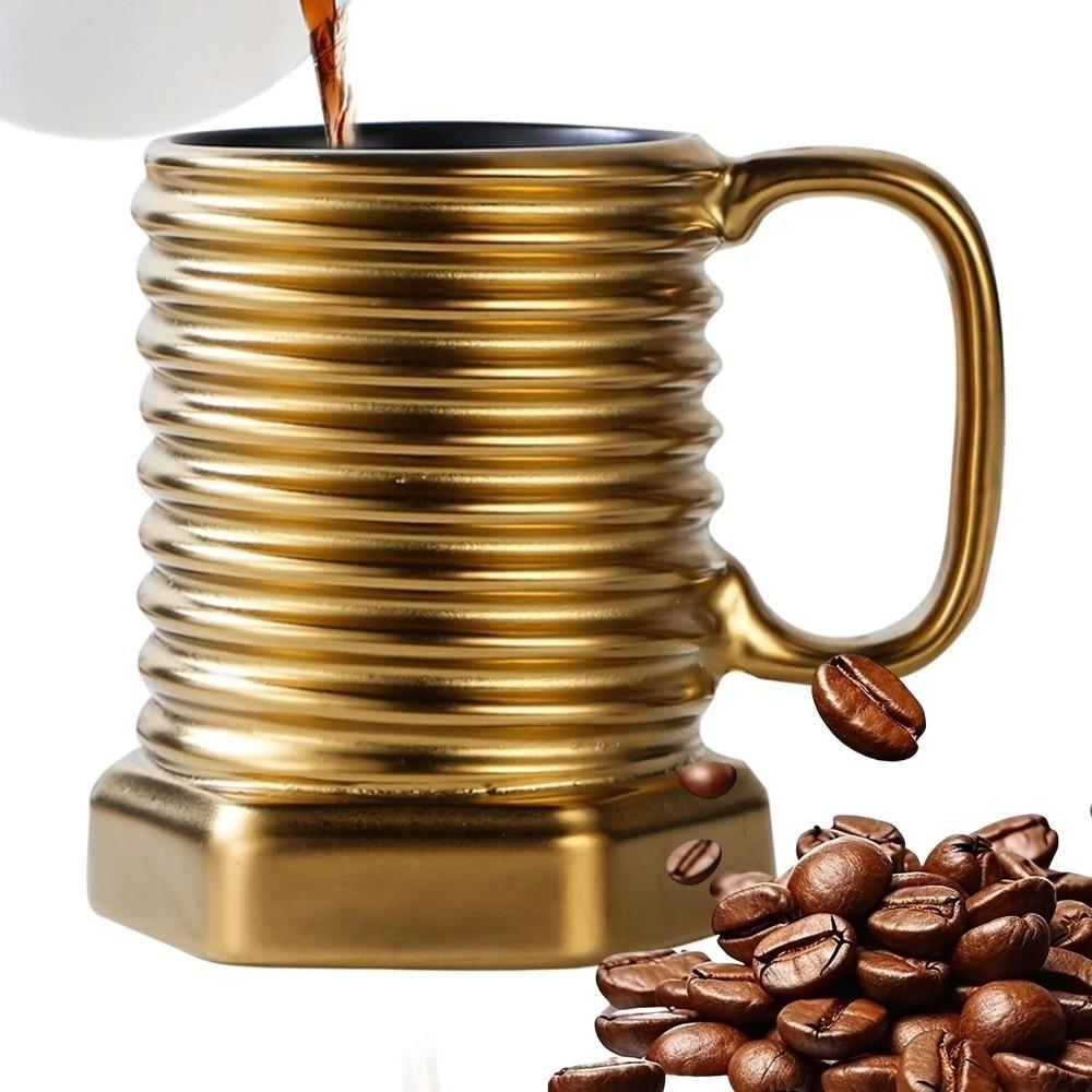 Funny Screw Ceramic Mug Retro Electroplated Mug Drinkware Drinking Cup  Boyfriends