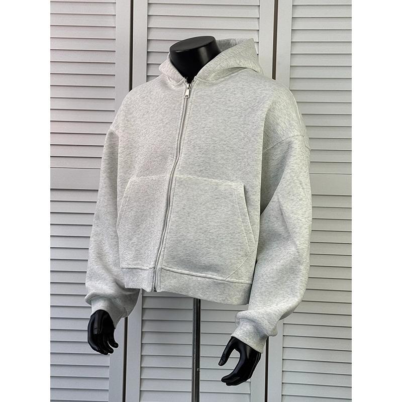 2026 Herr 3D Ryggsäck Cardigan Huvtröja - Vår/Höst Casual Kort Jacka