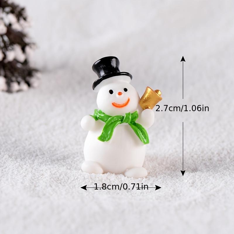 

1pc Resin Snowman, Santa Claus, Christmas Socks, Gifts, Bells, Wreaths, 3D Festive Figurines, Miniature Ornaments for Home & Kitchen Decor