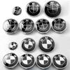7-piece car exterior set Emblem Set Car Hood Trunk Wheel Steering Badge For BMW E46 E90 F10 F30 G20 X5 45mm/68mm/74mm/82mm Blue MA6