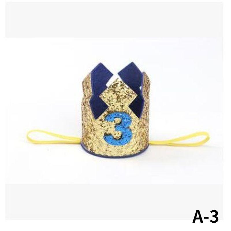 Creative Shiny Film Birthday Crown, Birthday Hat, Childrens Holiday Party Supplies
