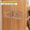 1PC High End Glass Display Cabinet Glasses Storage Box Wall Mounted Perforated Free Sunglasses Storage Rack Sunglass Home Tidying