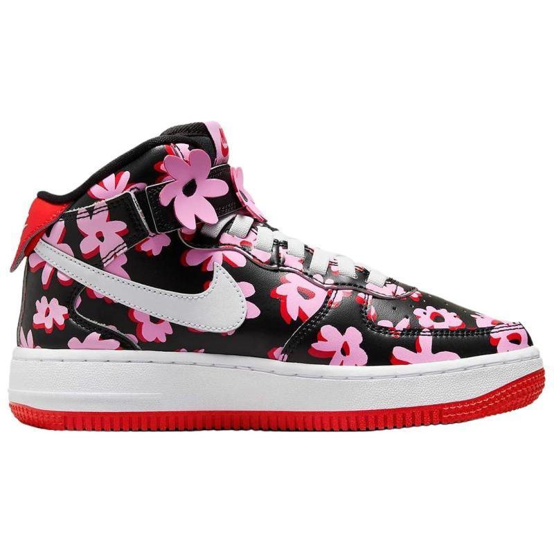Nike Air Force 1 Cushioning, Wear Resistant High Top Skateboard Shoes Unisex Black Pink  Sneakers  FQ3692-001