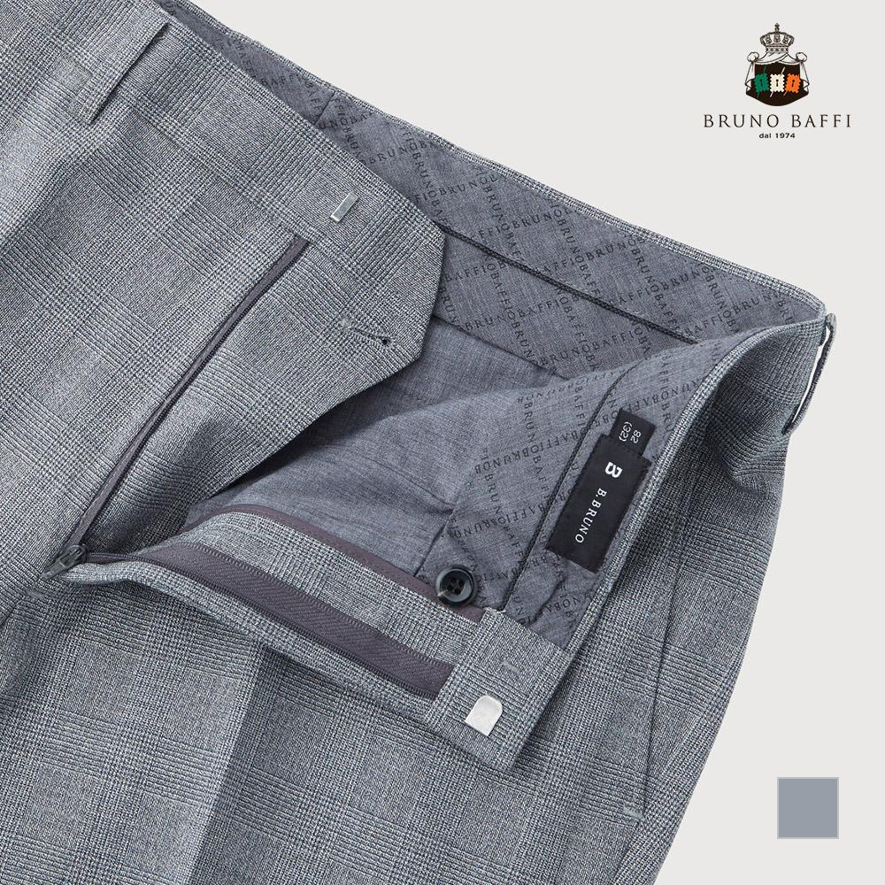 BRUNOBAFFI Grey Monotone Textured Pants_Margbxm3101