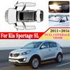 Auto Anti-UV Fenster Sonnenschutz für Kia Sportage SL 2011 2012~2016 Auto Windschutzscheibe Seitenfenster Sonnenschutz Abdeckungen Auto Zubehör