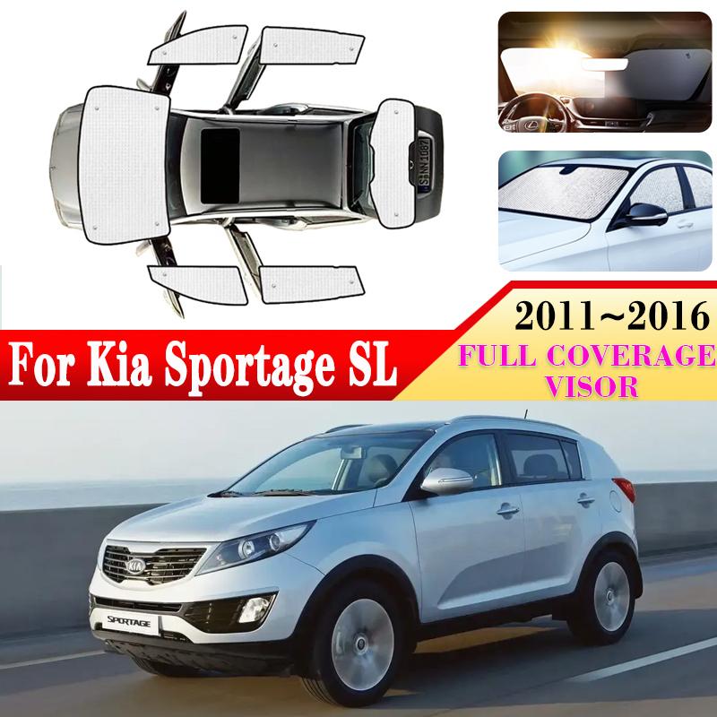 Auto Anti-UV Fenster Sonnenschutz für Kia Sportage SL 2011 2012~2016 Auto Windschutzscheibe Seitenfenster Sonnenschutz Abdeckungen Auto Zubehör