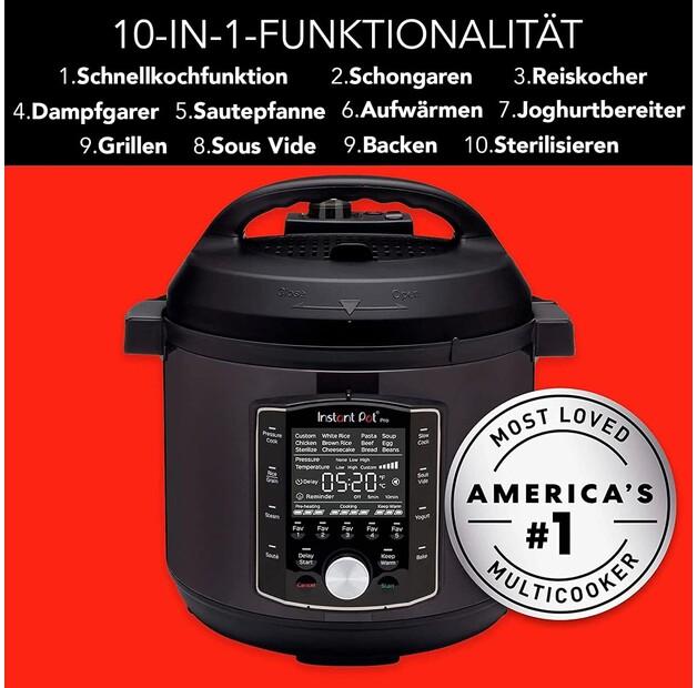 Мультиварка Instant Pot Pro 10-в-1 5.7 л (112-0167-01-EU)