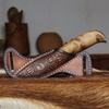 TOURBON Knife Case Leather Sheath Knife Holder for Belt Camping Fishing Survival Game Outdoor