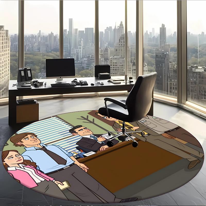 The Office (1) Round Office Rug Decorative Floor Rug for Office Bedroom Living Room and Home Space