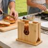 Bagel-Schneider Stilvolles Holz Anti-Rutsch Müheloses Schneide-Rille Brot-Schneider Küchenhelfer Für Zuhause Café Restaurant Wohnheim