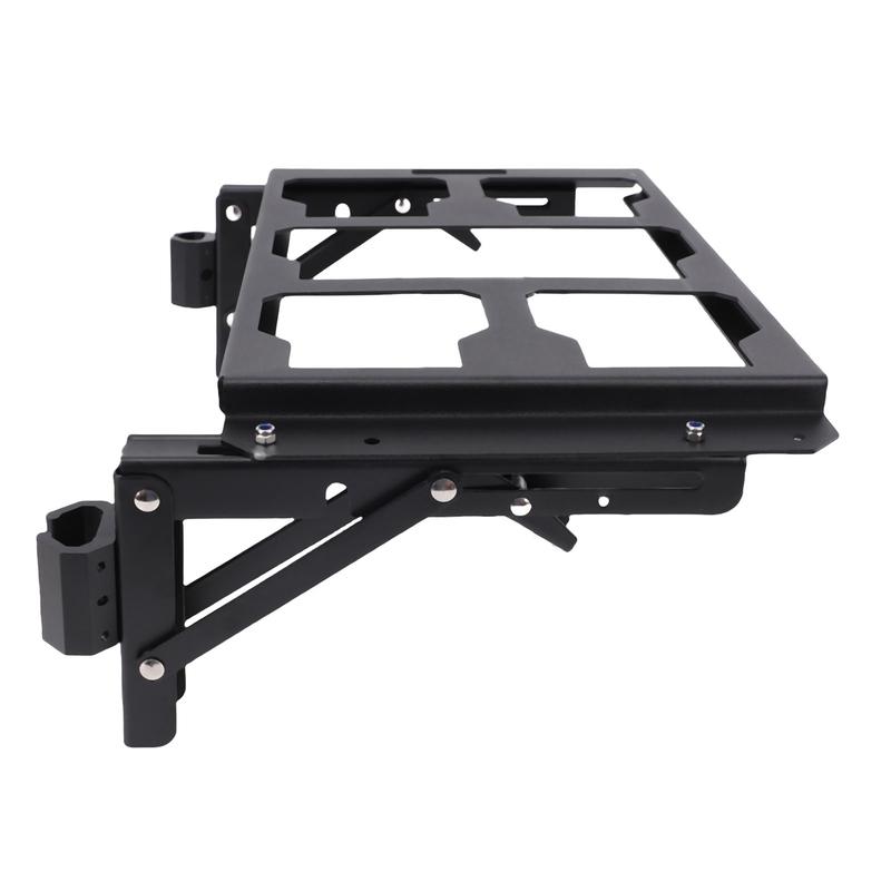 Supporto Pieghevole Adatto per Sistema di Stoccaggio Laterale Milwaukee Packout Cassetta degli Attrezzi Piattaforma di Montaggio Superiore Tavolo in Lega di Alluminio per Cassetta degli Attrezzi