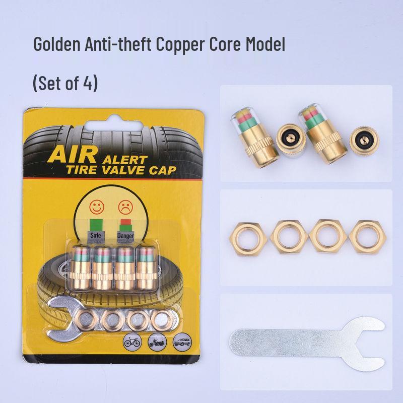 Reifendrucküberwachungskappen - Satz mit 4 visuellen Warngeräten