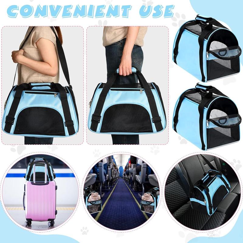 Katzentaschen, tragbare Hundetragetasche, atmungsaktives Mesh, faltbare Katzentragetasche, Reise, atmungsaktive Transporthandtasche