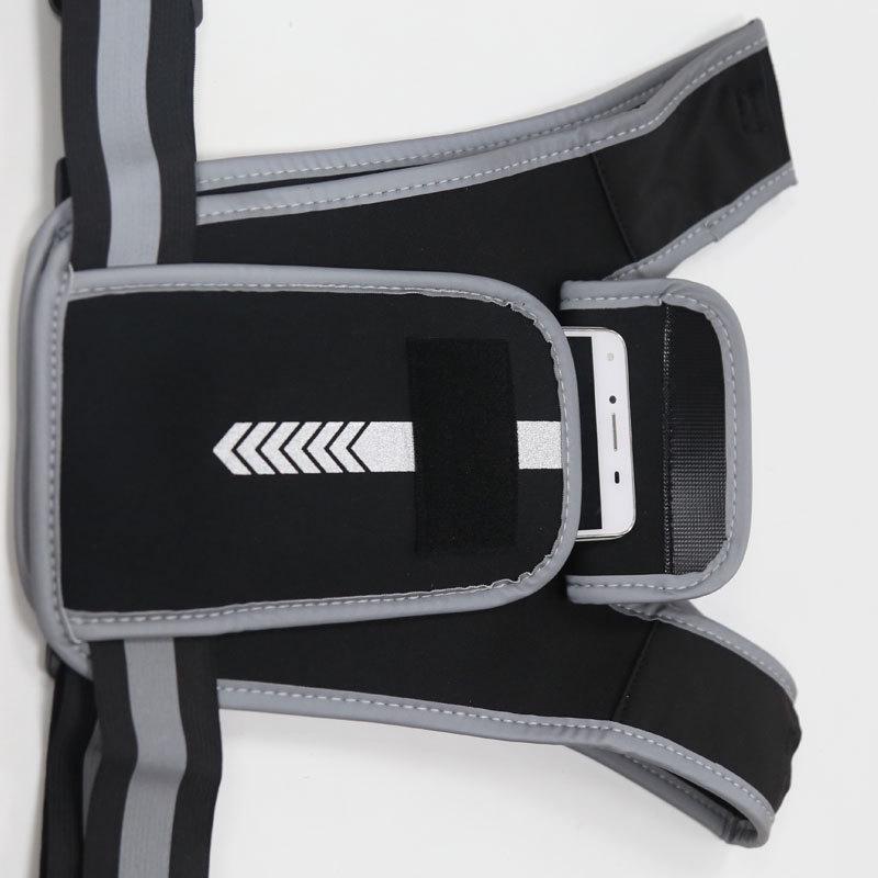 Unisex Outdoor Running and Mountaineering Chest Backpack with Water Bottle Holder and Phone Pocket