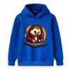 Kids Boys Girls Hoodie, Cute Hedgehog DJ Print Pullover Hooded Sweatshirt, Casual Long Sleeve Tops for Music Lovers Teen Children Daily Wear Party Gif