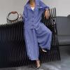 New Autumn Commute Style Floral Striped Loose Blazer Casual Suit Set