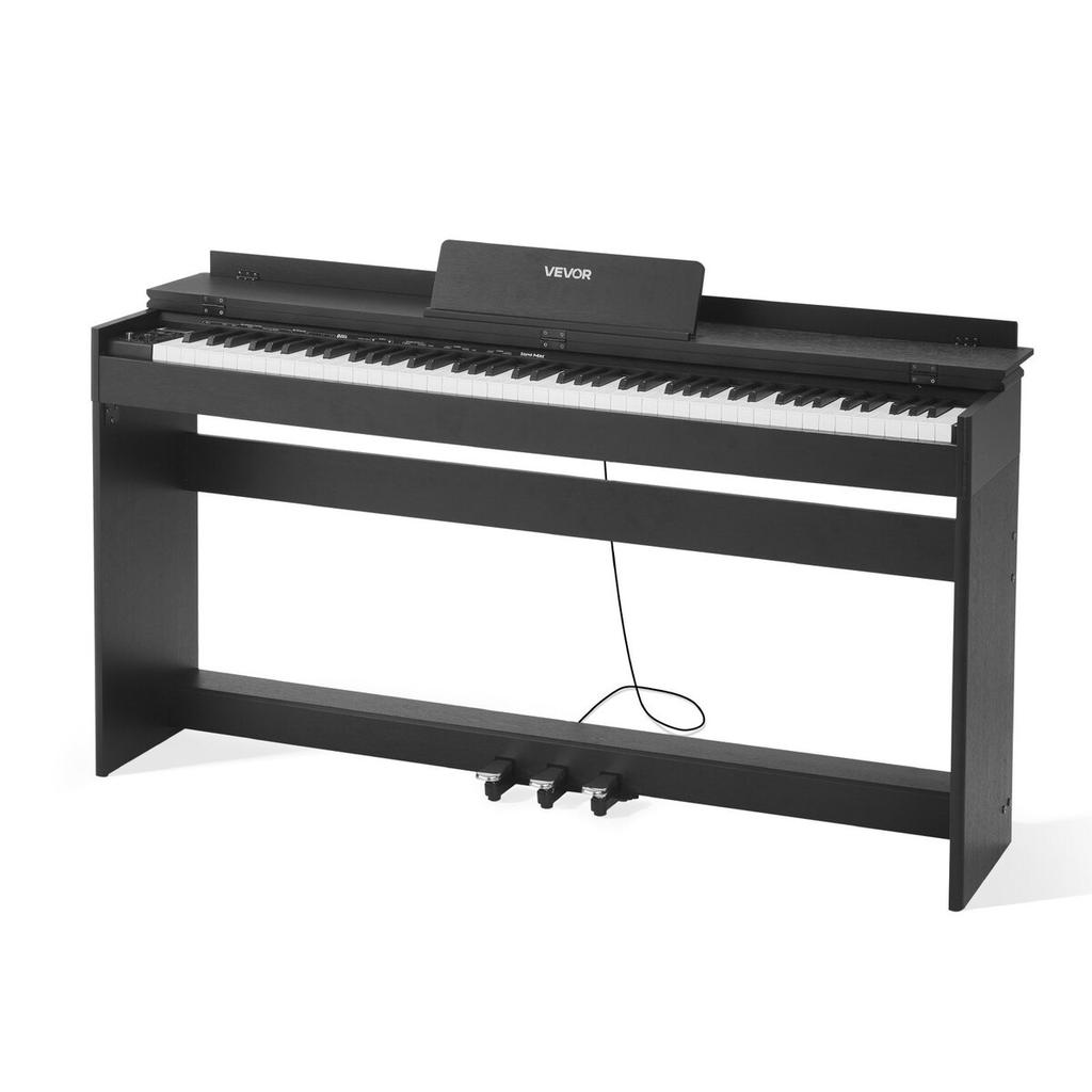Weighted Digital Piano, 88 Keys Fully Weighted, Electric Piano Keyboard with Furniture Stand, Power Adapter, Triple Pedal, 680 Tones, Support Wireless