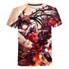 Camisetas de anime Date a Live, camisetas sexis con estampado 3D para chicas, camisetas de cuello redondo para mujer, camisetas de gran tamaño, camisetas Harajuku, ropa para mujer