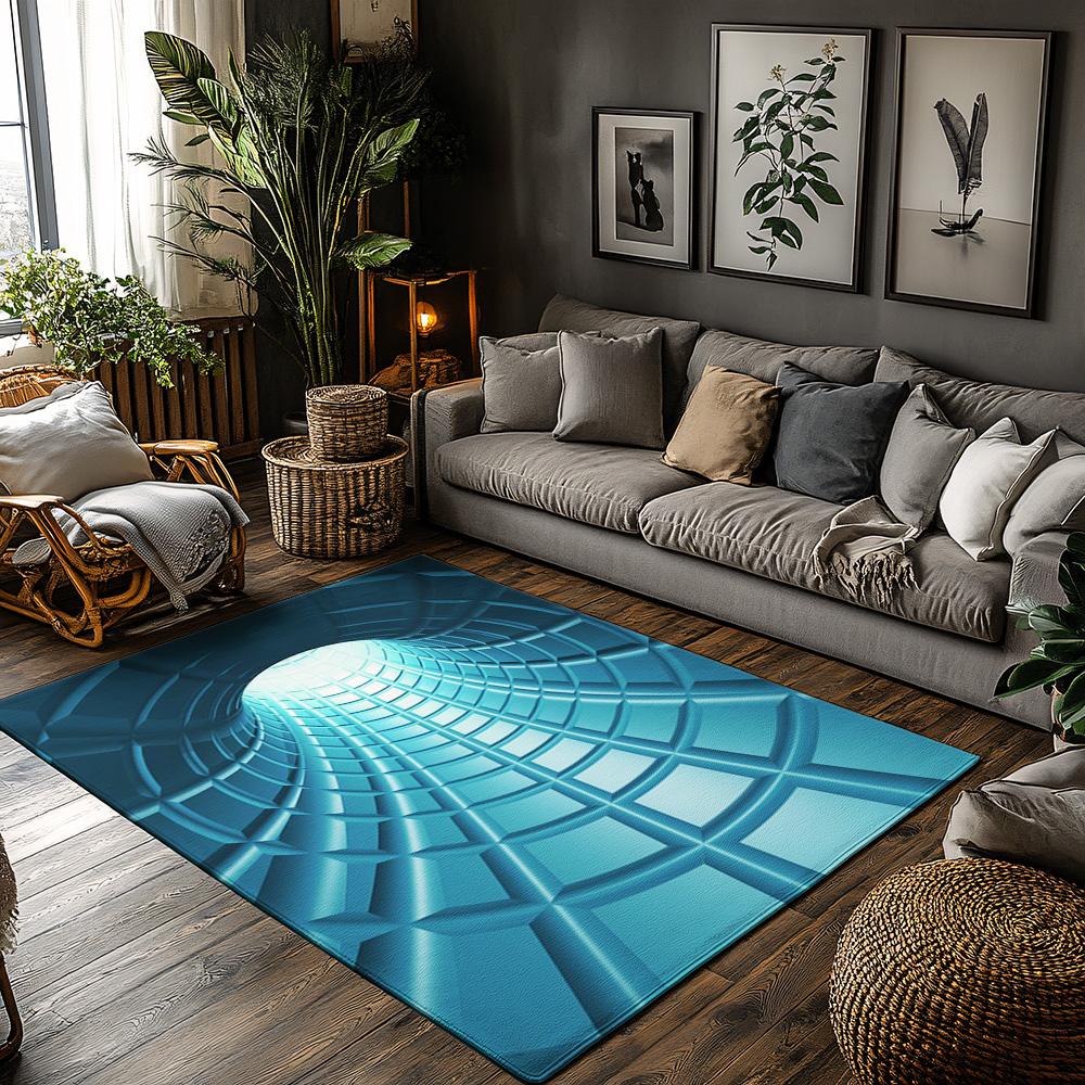

Tuniu 3D Illusion Optical Maze Rug Anti-Slip Floor Carpet Mat for Living Room Bedroom 50x80cm