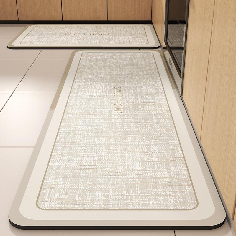 PVC Kitchen Carpet Non-slip Oil-proof Floor Mat Leather Waterproof Foot Mats Home Decoration Long Strip Rug Alfombra De Cocina