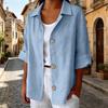 Women's Stylish Button Down Collar Loose Fit Cardigan Top for Casual Daily Wear
