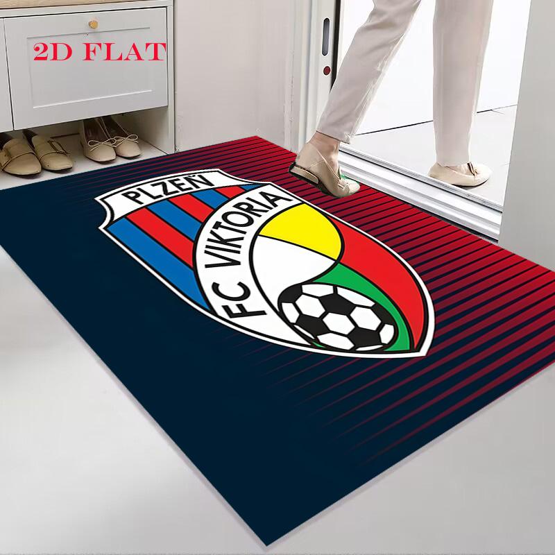 FC Viktoria Plzeň Koberec pro obývací pokoj, ložnici, domov, dekorace na pohovku, protiskluzová podložka pro děti