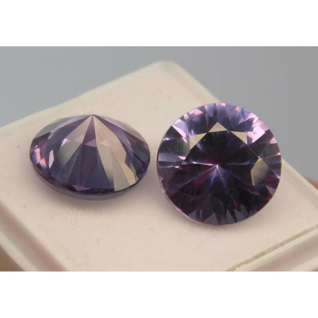 15 Ct Natural COLOR-CHANGE Alexandrite Round Shape CERTIFIED Loose Gemstone Pair