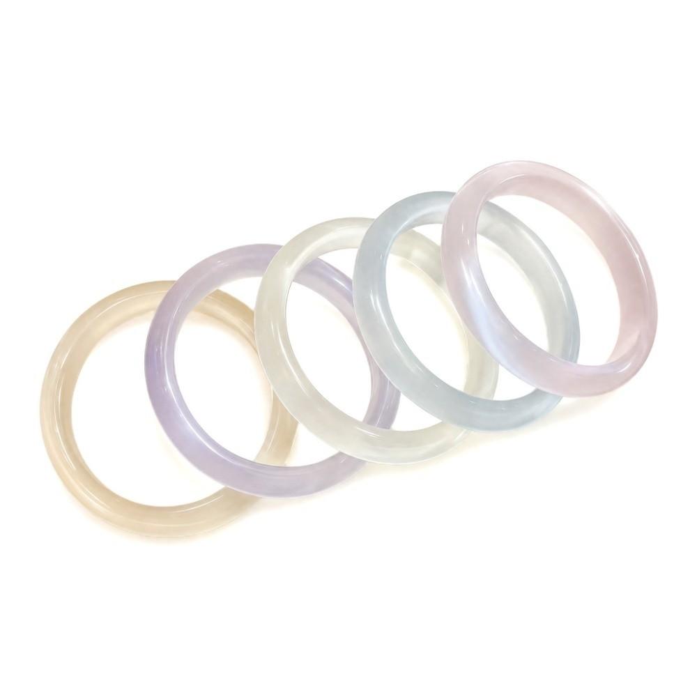 Ice-Type Stone Bracelet Bangle Transparent Agate Chalcedony Bracelet  Holiday Gifts