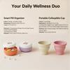 2in1 Creative 4 Grid Medicine Case With Small Water Cup Space-Saving & Washable Daily Pill Case Small Piller for Pocket Purse