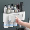 Badezimmer Adsorption Inverted Zahnbürstenhalter Wand Automatische Zahnpasta Squeezer Lagerregal Badezimmer Zubehör