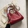 Borsa a Spalla Rossa di Lusso di Design Borse da Matrimonio da Donna Nuova Moda Borsa a Tracolla con Nappa Grande Capacità Borse da Sposa
