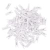 Pack of 50 Mini Wooden Clothes Photo Paper Peg Clothespin Craft Clips White