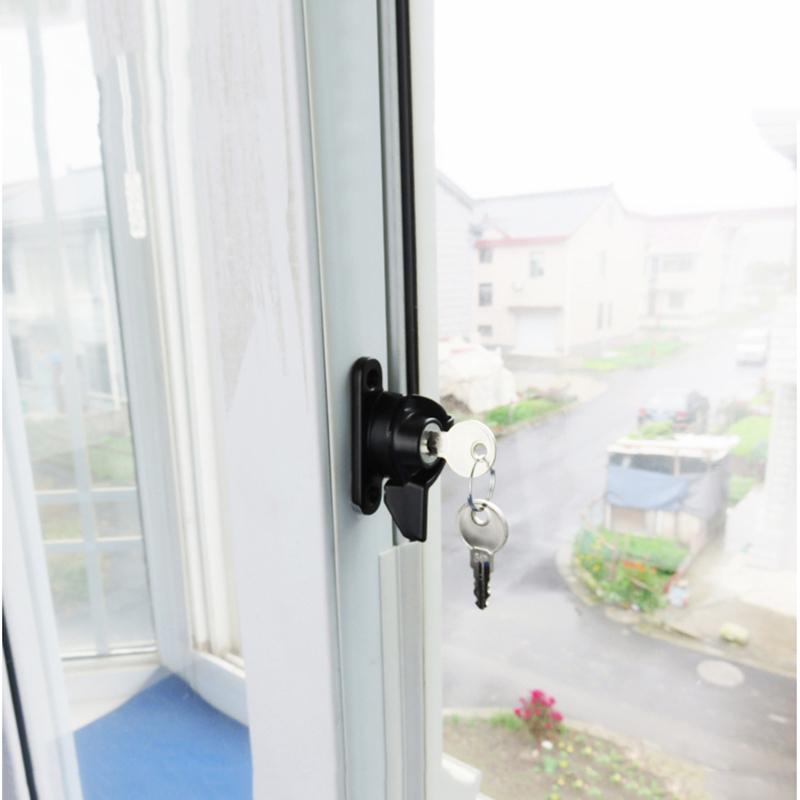 1pcs Zinc Alloy Heavy Duty Window Lock Anti Rust Design Right/Left Window Lock  with Keys Included for Sliding Doors and Window