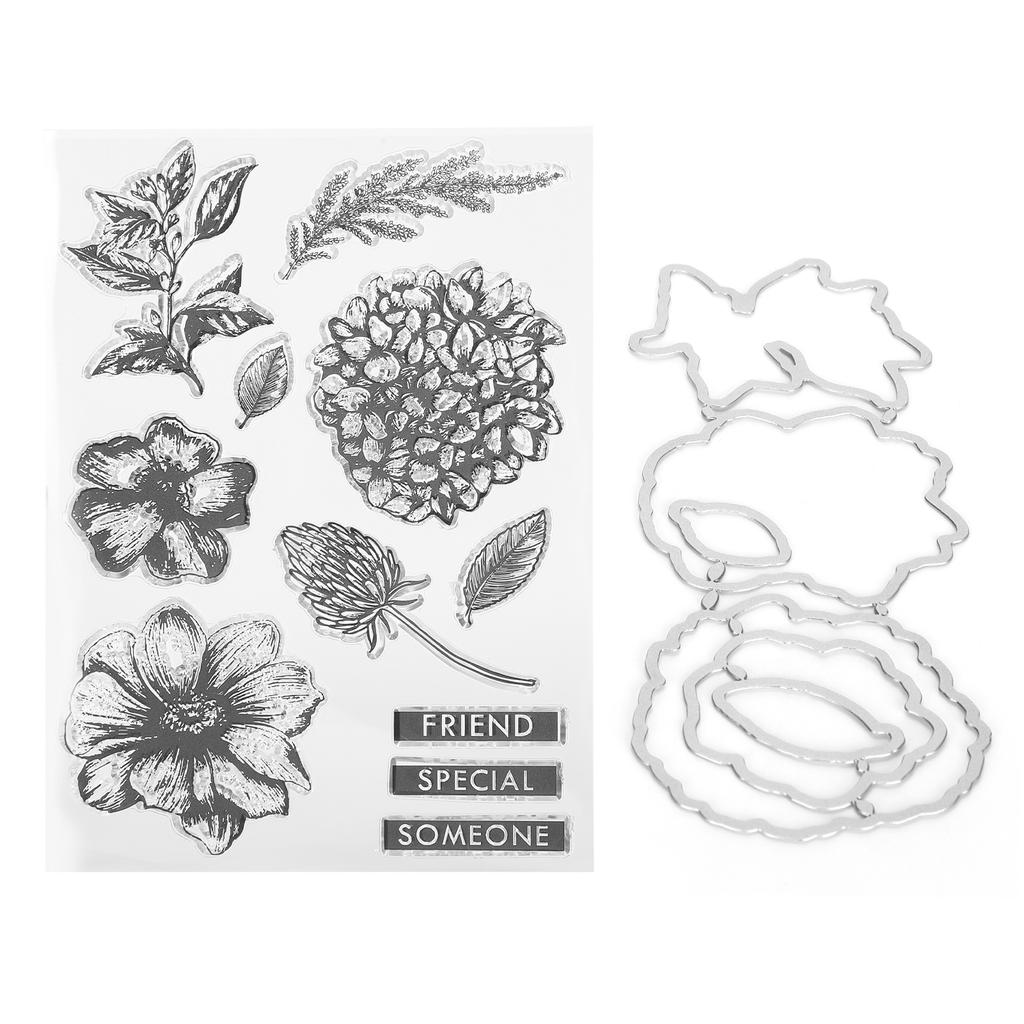 TPR Flower Pattern Transparent Seal DIY Scrapbook Card Making Photo Album Decoration