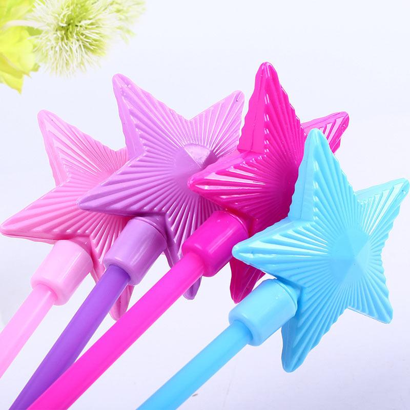 FlashingBlinkyLights Pink Super Star Princess LED Light Up Magic Wand for Kid Portable Lightweight Glow Sticks Party Light Stick
