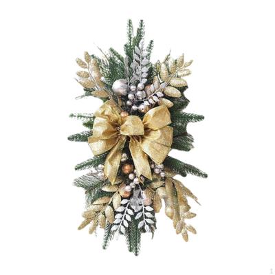 Christmas Wreath Artificial Xmas Garland Home Decor Hanging Ornament Stairway Swag for Porch